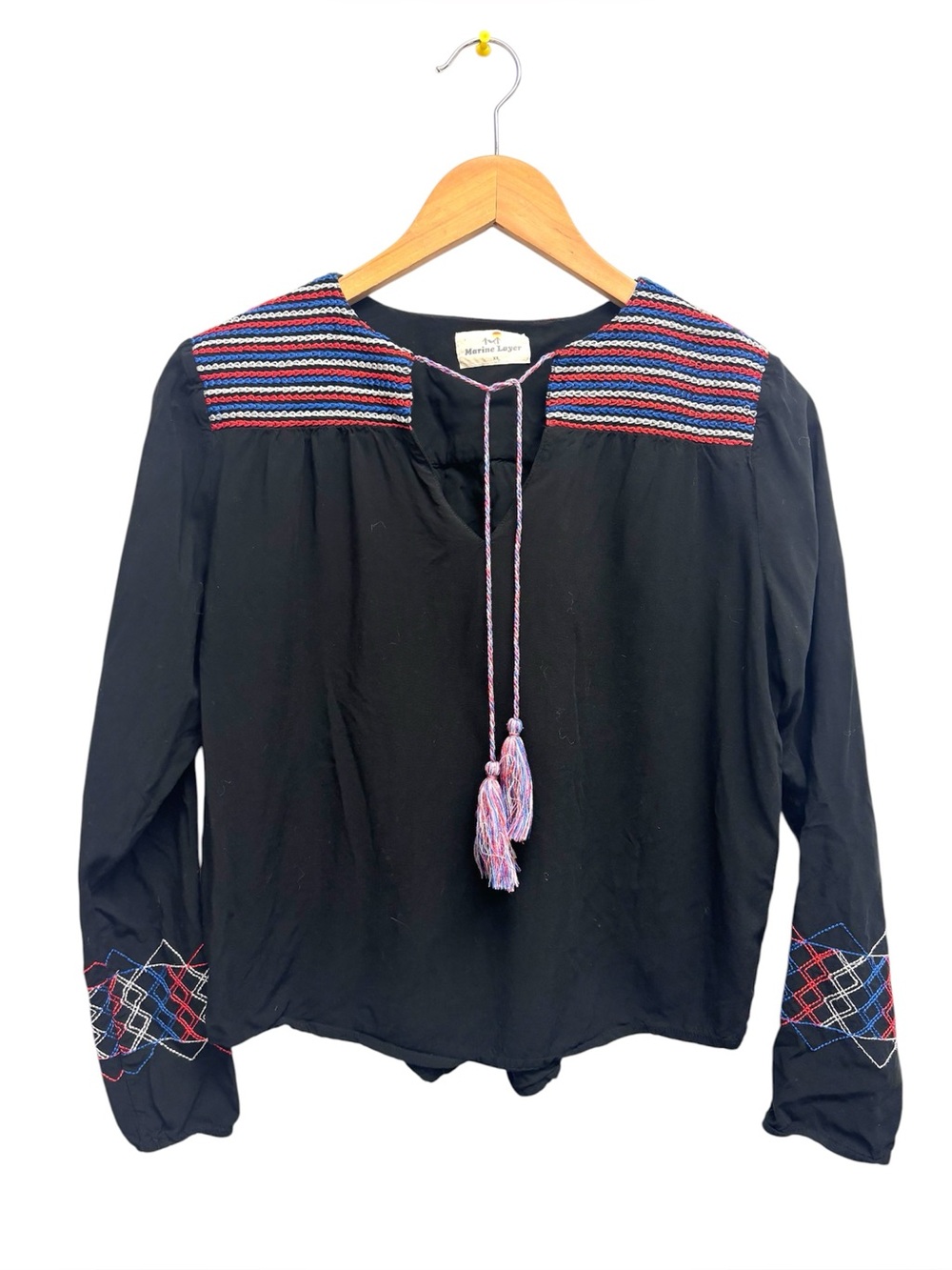 Marine Layer Embroidered Boho Blouse
